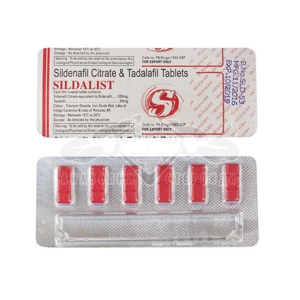 Sildalist (силденафил + тадалафил) - 6 табл. х 120 мг.
