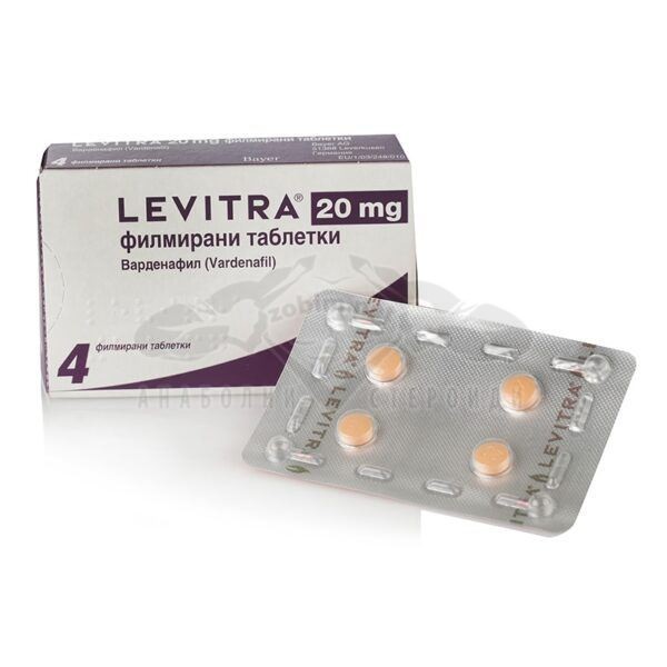 Аптечна Левитра Варденафил / Bayer Levitra Vardenafil 20 мг. – 4 табл.