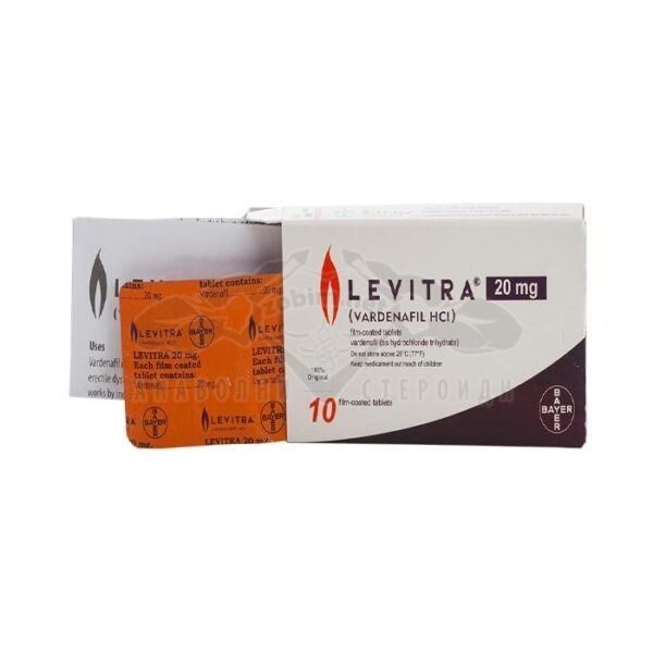 Аптечна Левитра Варденафил / Bayer Levitra Vardenafil 20 мг. – 10 табл.