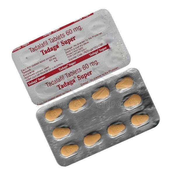 Super Tadaga 60 (Tadalafil) - 10 табл. х 60 мг.